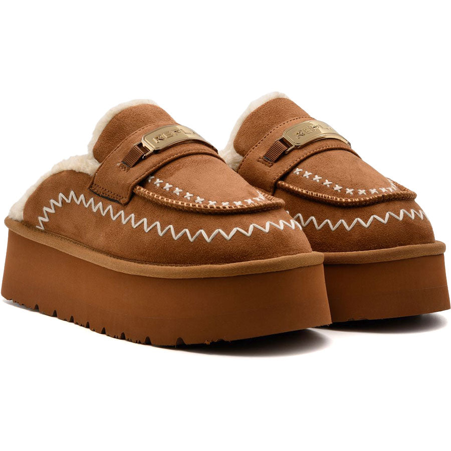 Replay καμελ γούνινο clog CHIC INDIAN