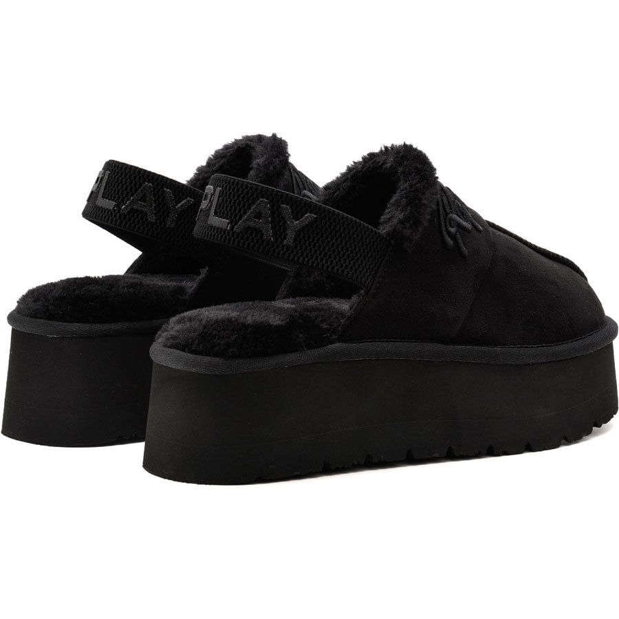Replay μαύρο γούνινο clog CHIC LUNA