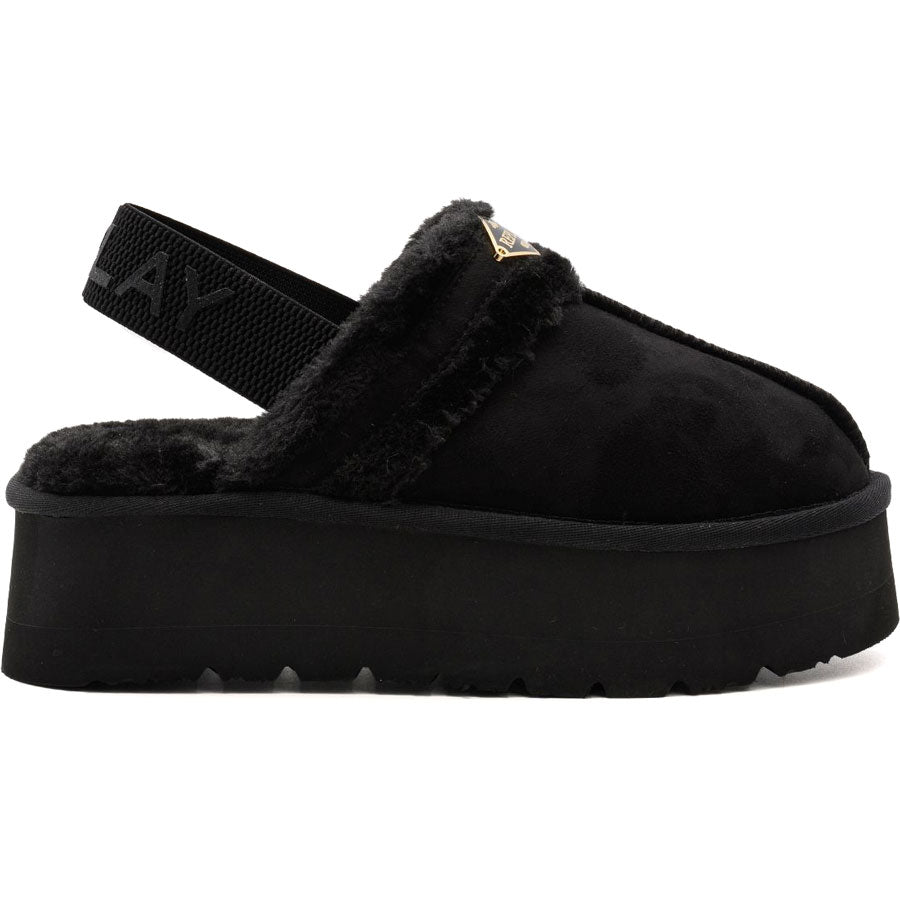 Replay μαύρο γούνινο clog CHIC VIBE