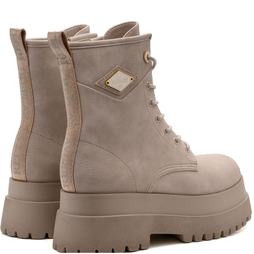 REPLAY μπεζ biker boot ANY ICON