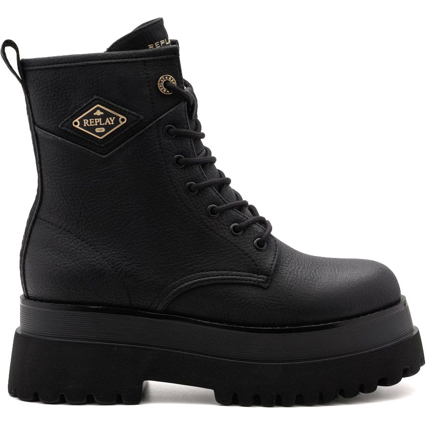 REPLAY μαύρο biker boot ANY ICON