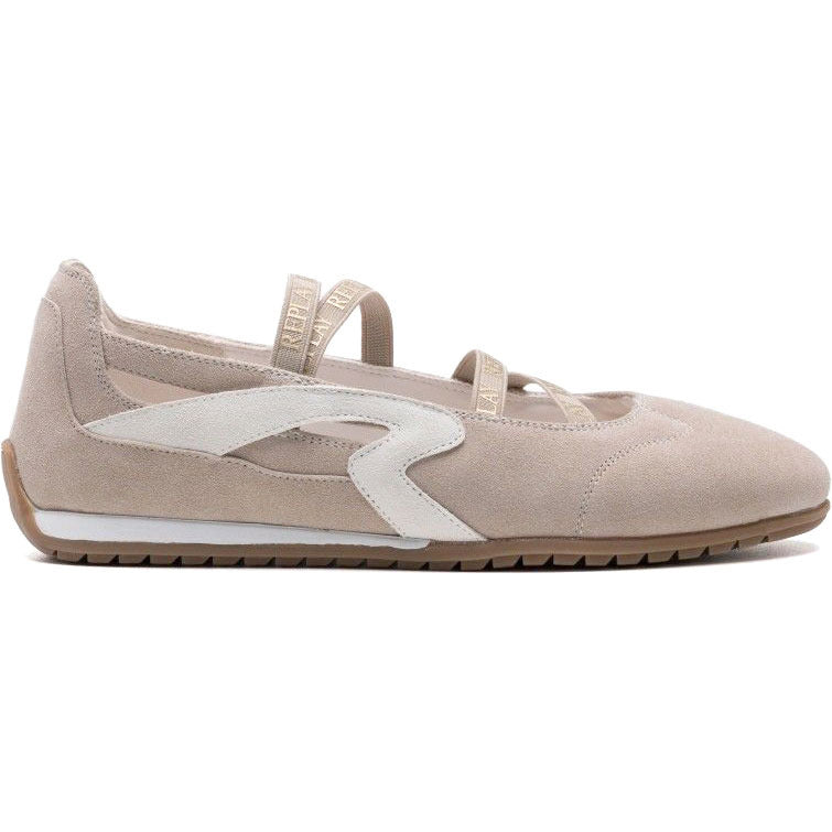 REPLAY μπεζ μπαλαρίνα LOLY SUEDE