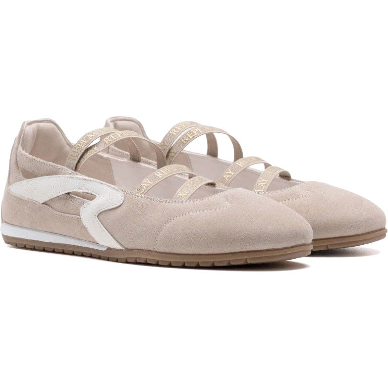 REPLAY μπεζ μπαλαρίνα LOLY SUEDE