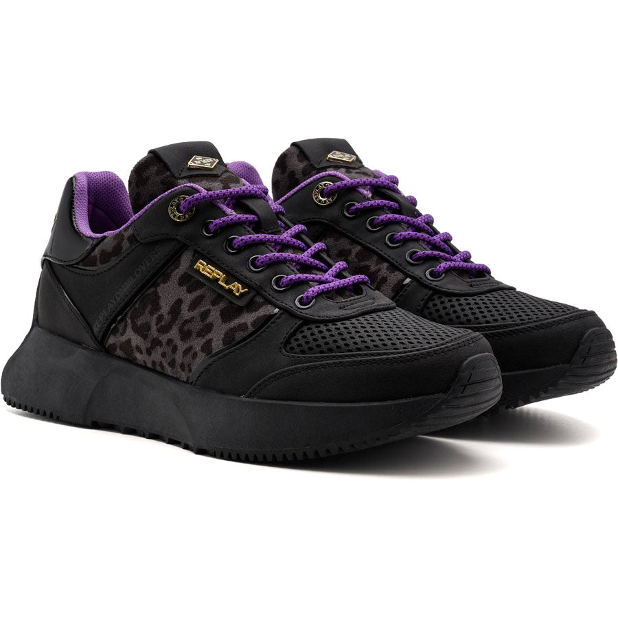 REPLAY μαύρο sneaker MISS LEO