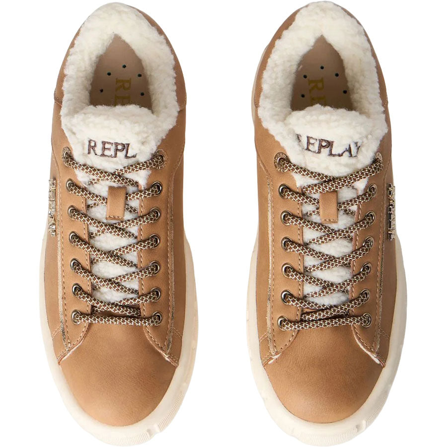 REPLAY κάμελ sneaker PAULETTE WARM
