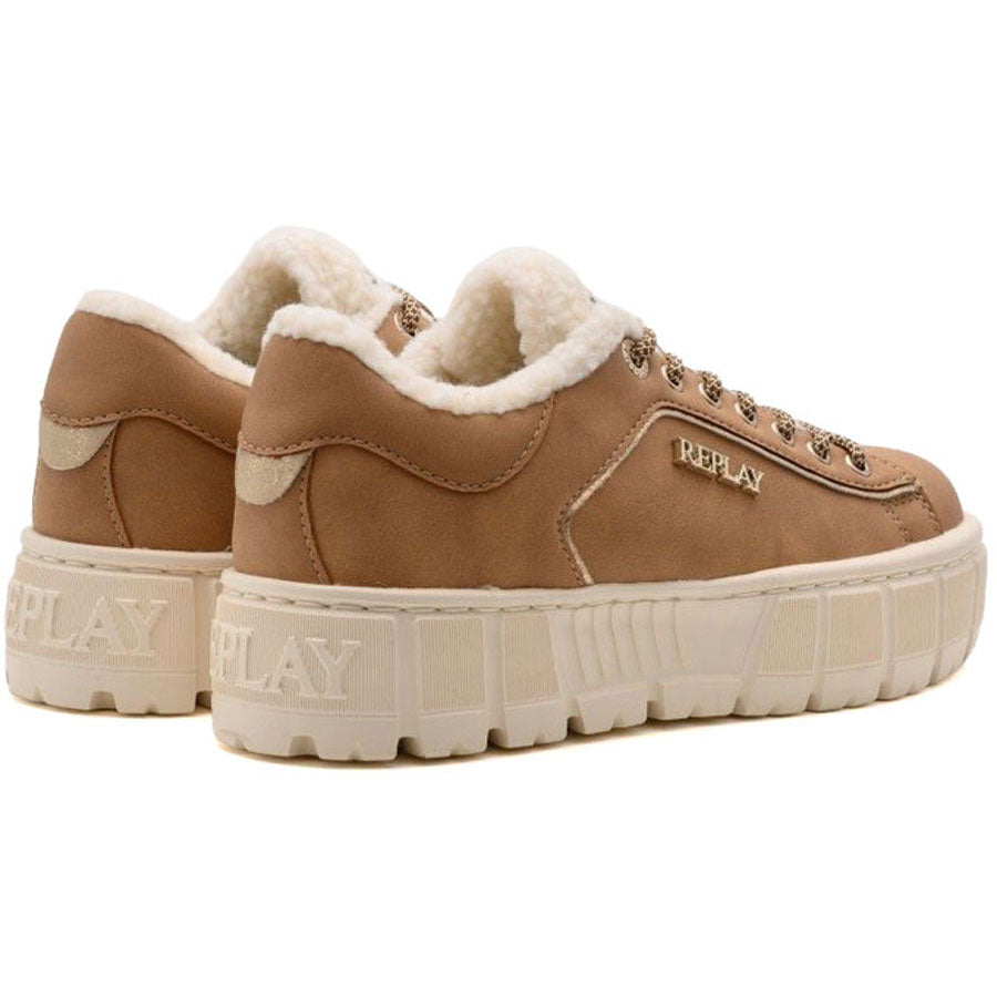 REPLAY κάμελ sneaker PAULETTE WARM