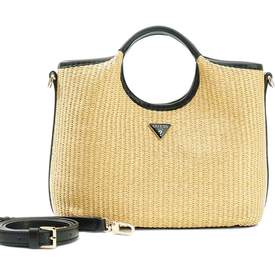 GUESS ψάθινη τσάντα ώμου Kirsten mini