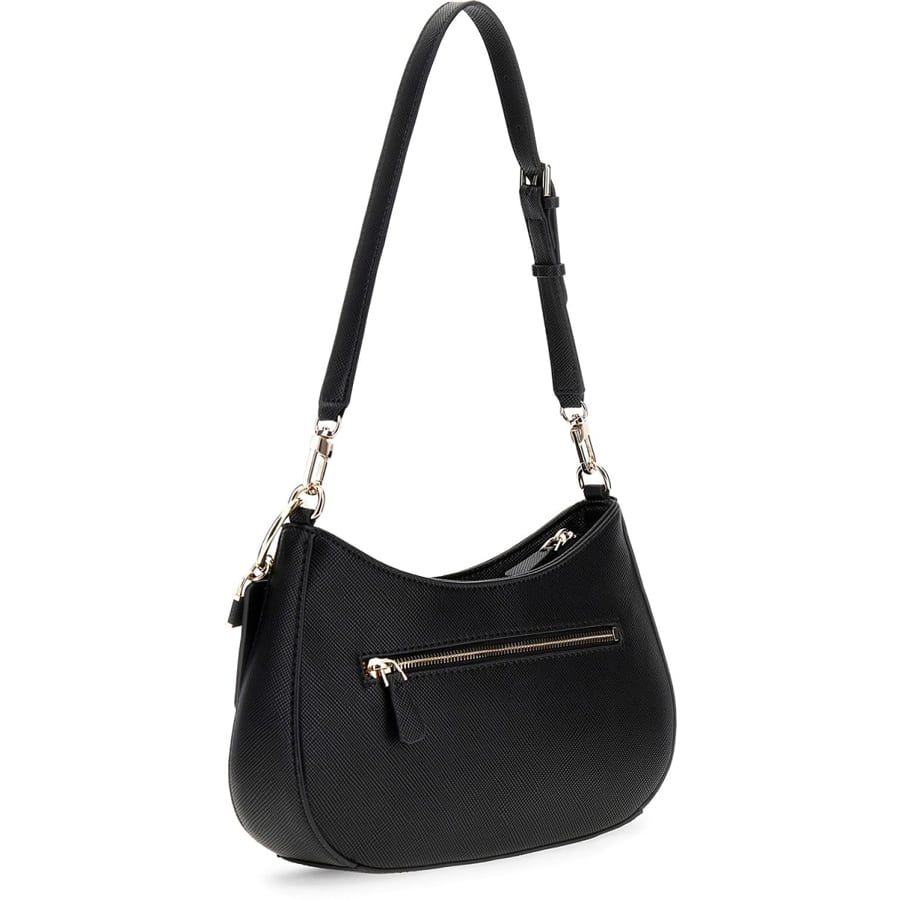 Guess μαύρη τσάντα ώμου Noelle ZG967218