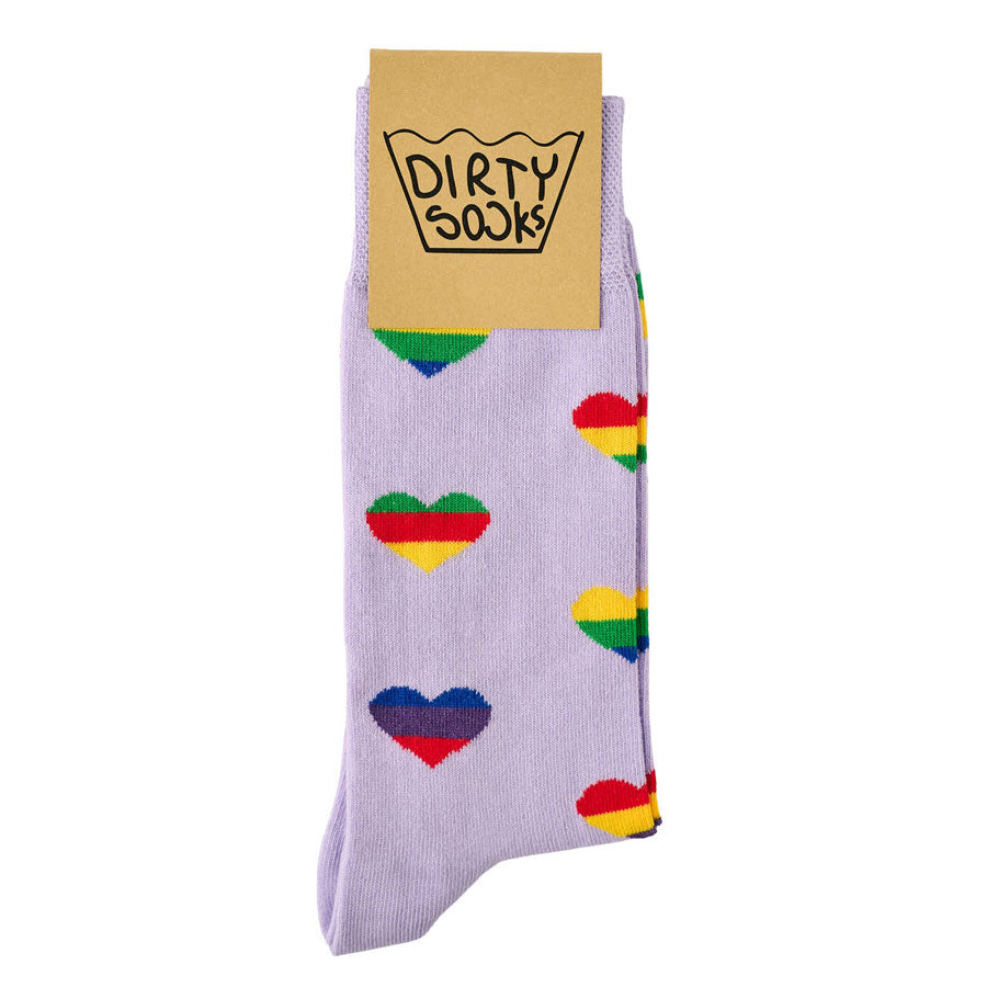 Dirty Socks μώβ κάλτσες Hearts