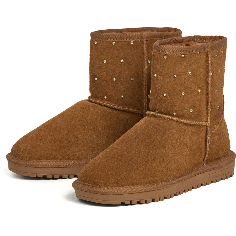 Pepe Jeans δερμάτινο κάμελ Australian boot PLS500002
