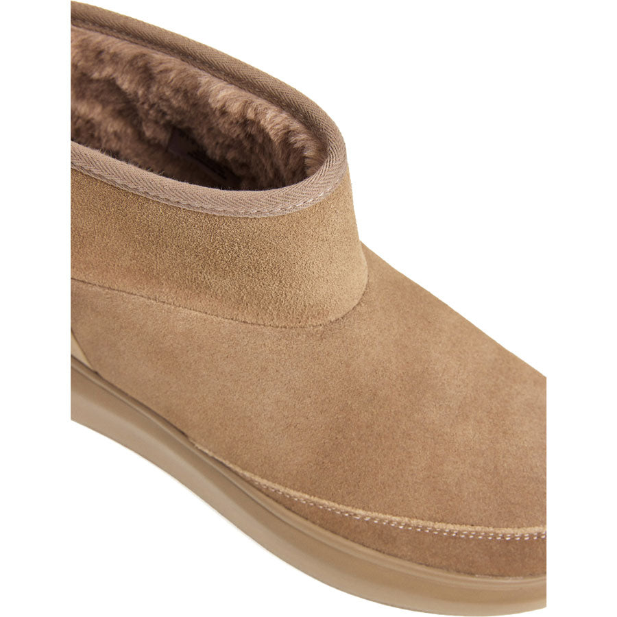 Pepe Jeans μπεζ δερμάτινο μποτάκι PLS500038