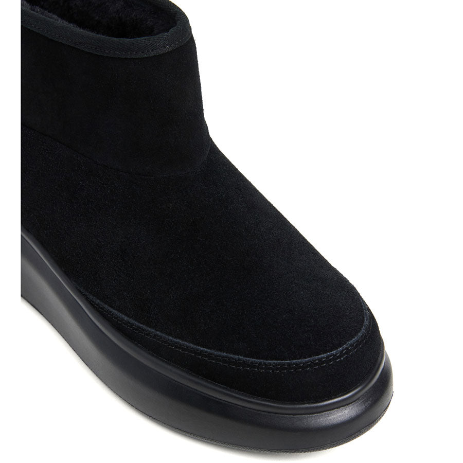 Pepe Jeans μαύρο δερμάτινο μποτάκι PLS500038