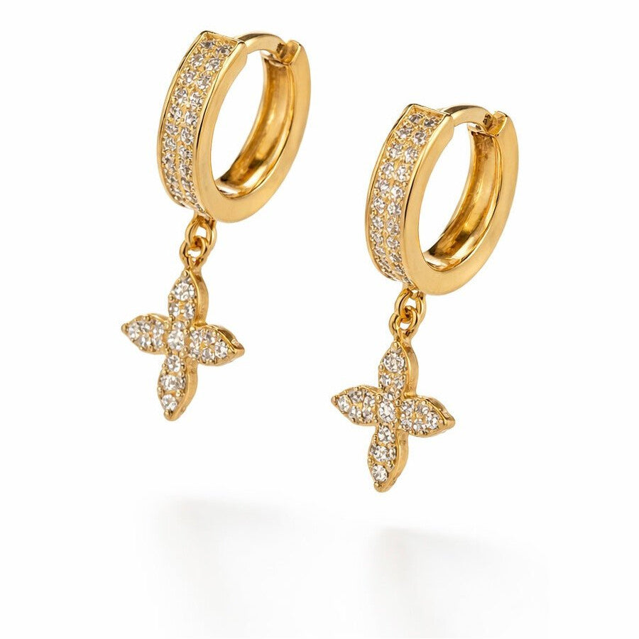 Duestelle σκουλαρίκια με επιχρύσωση 18K LUCKY SPARK