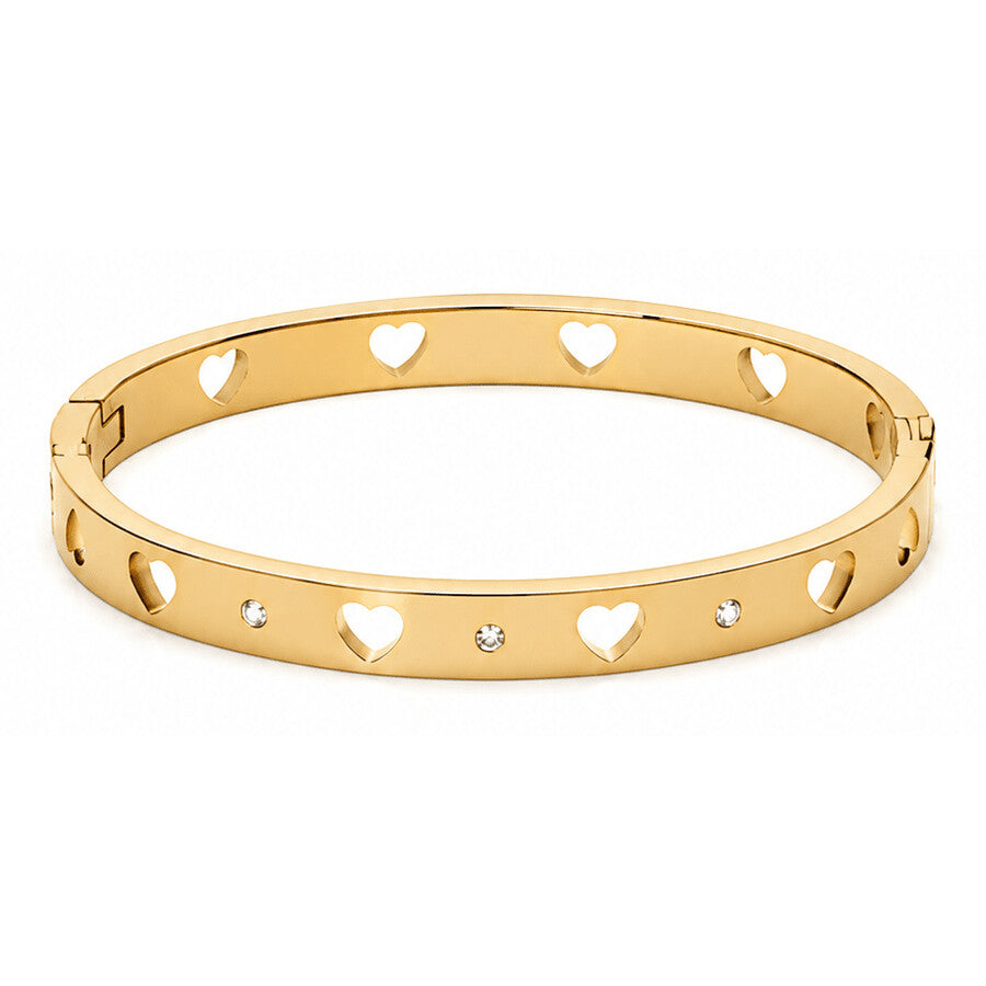 Duestelle βραχιόλι με επιχρύσωση 18K HEARTS