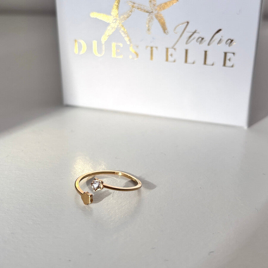 Duestelle δακτυλίδι με επιχρύσωση 18K Stellar